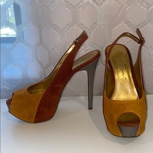 Jessica Simpson Platform Open Toe Pumps
